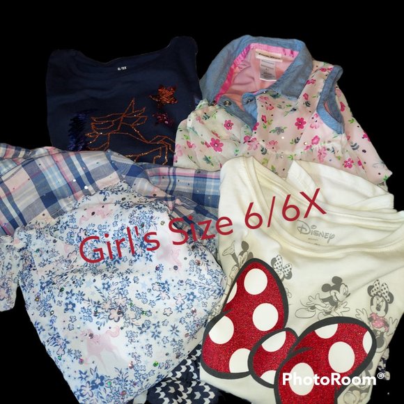 Lot of 4 Girl's Shirts Size 6-6X - Picture 1 of 9